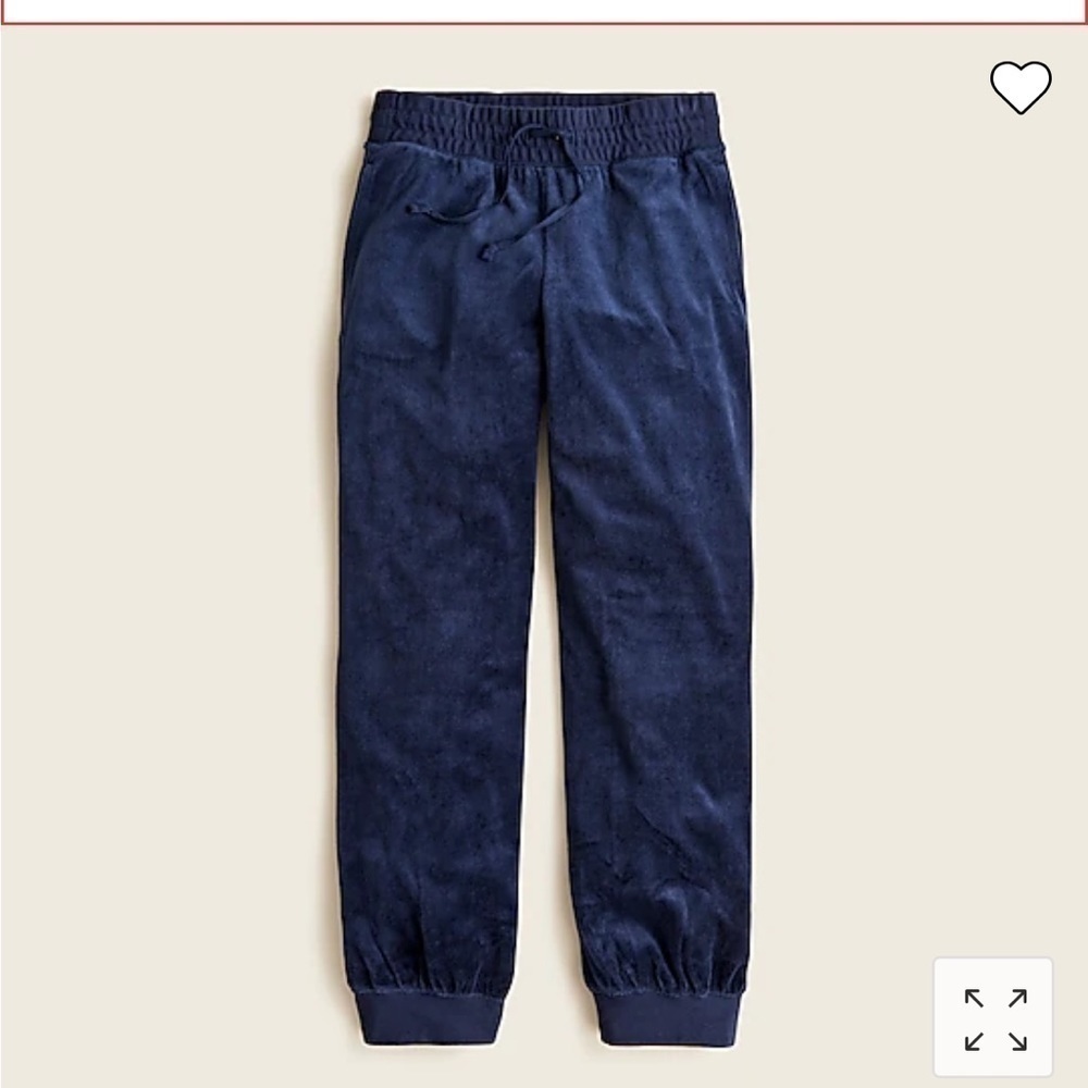 J. Crew relaxed velour‎ jogger pants